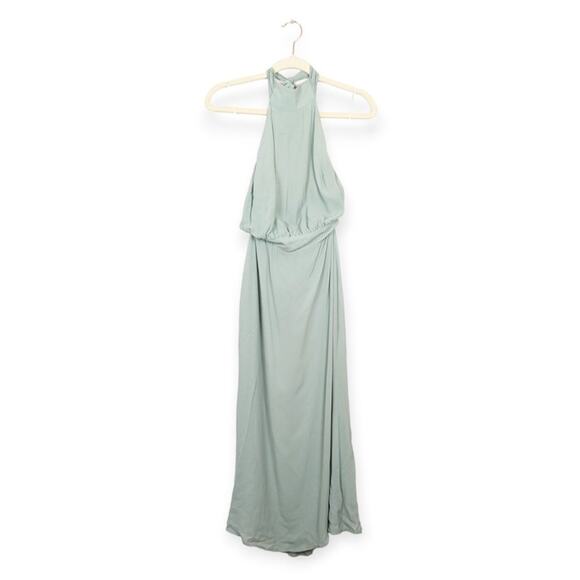 Reformation Dresses & Skirts - Reformation Celadon Lizbeth Halter Neck Dress Size 2
